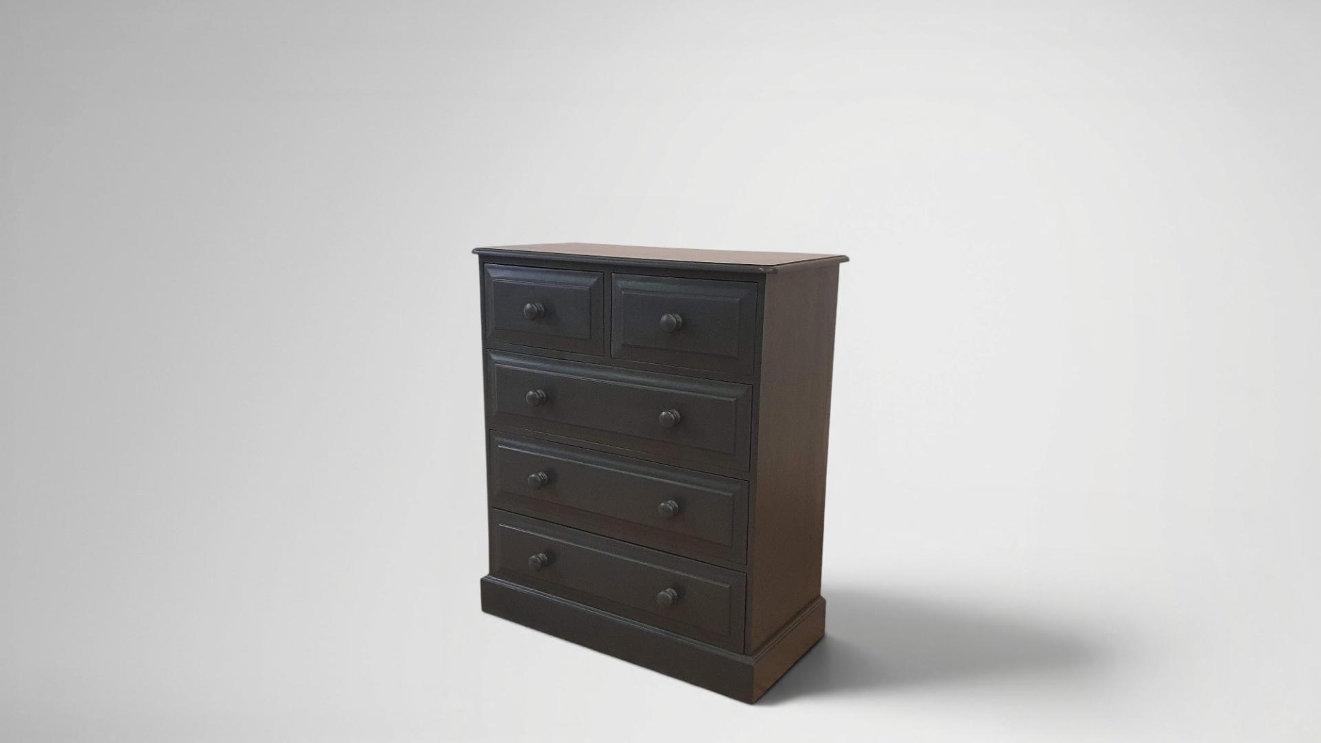 Upcycled Black chest of drawers