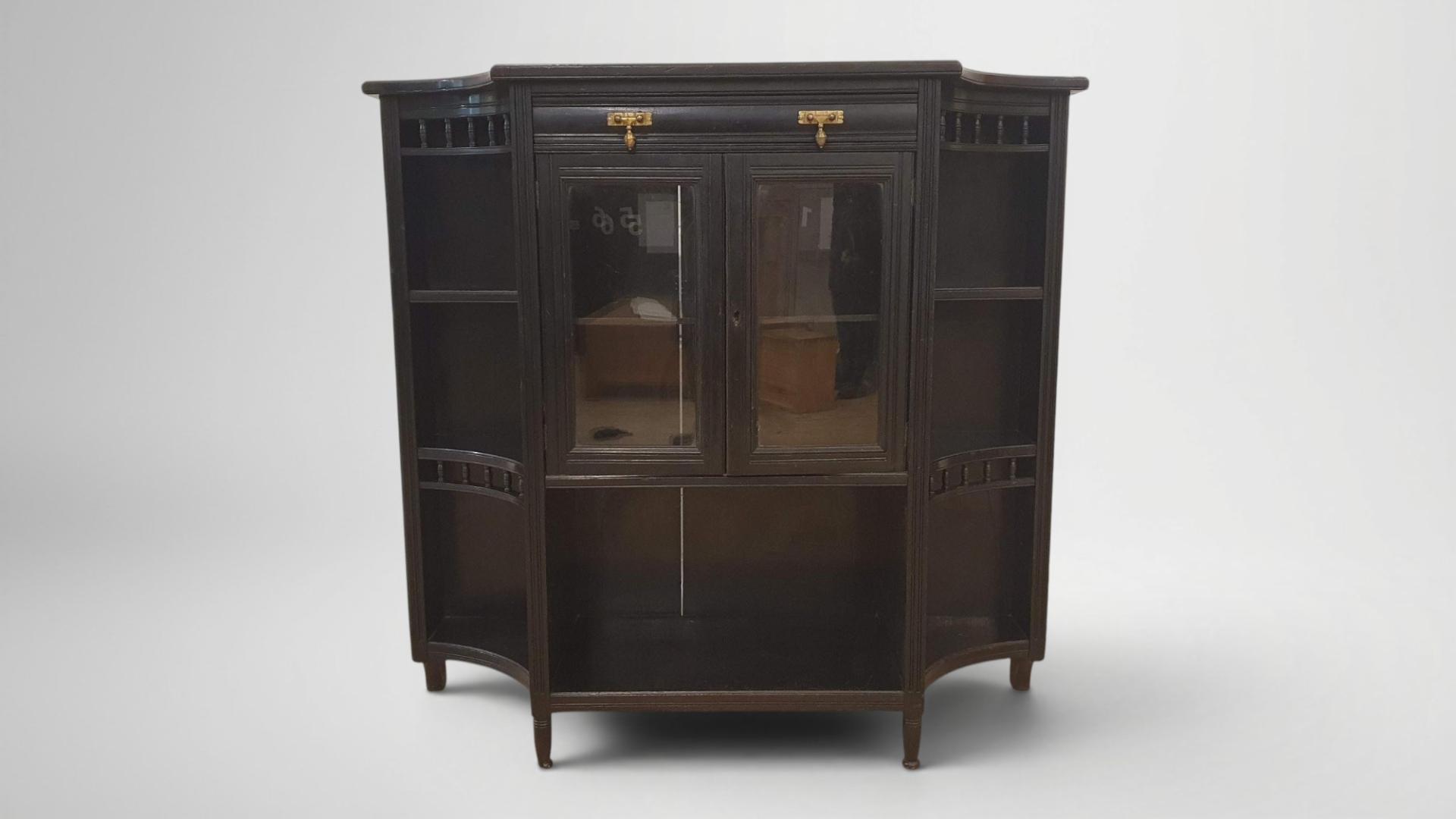 Art Nouveau Style Glass Front Display Cabinet