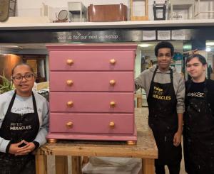 Beneficiaries with their chest of drawers