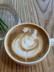 coffee with swan latte art
